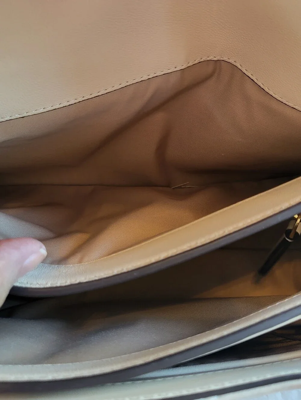 Tory Burch Fleming Cream Leather Convertible Shoulder Bag